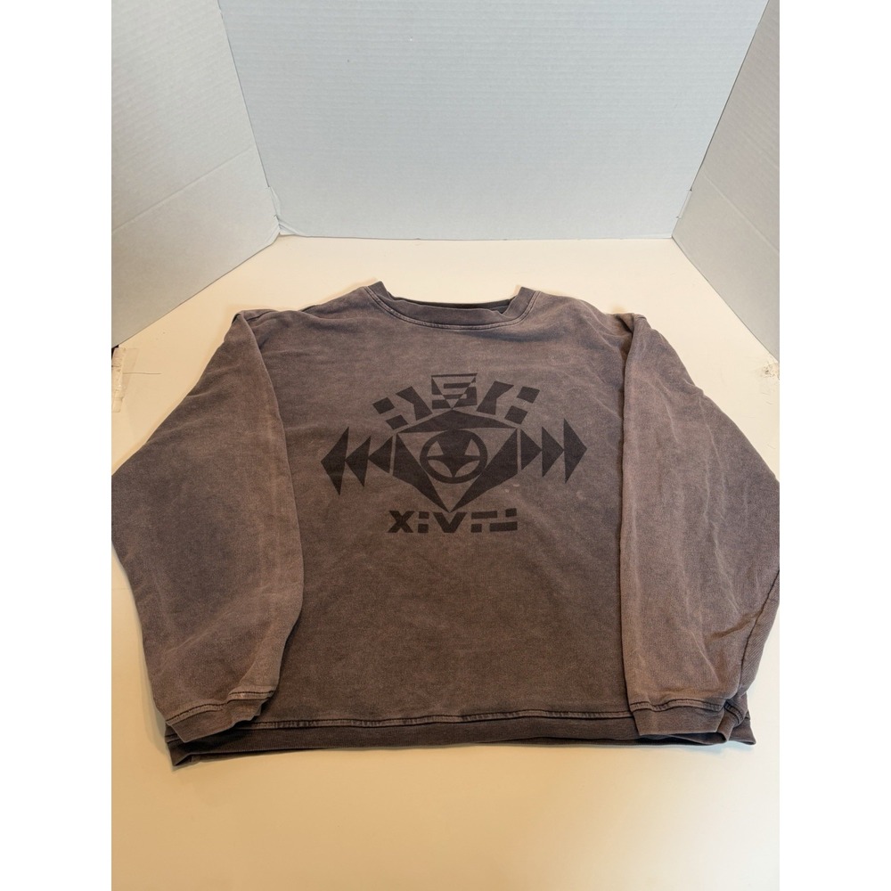 Vtg Street Scenes Cropped Style Crewneck Sweater Large 225 Faded